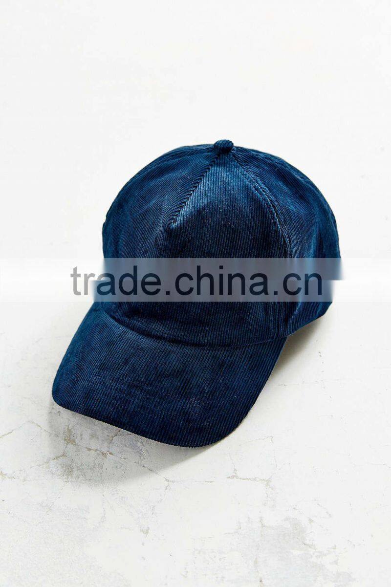 Navy Blue Custom Wholwsale Corduroy Baseball Hat