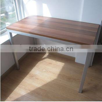 NOAHSION Computer Or Tea Or Studying Or Dining Table With Steel Legs And Wooden Table Top