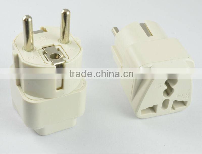 hot sale uk to schuko adapter plug french plug travel adaptor plug with socket