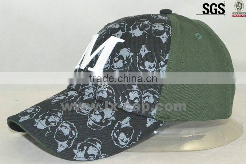 short brim baseball cap