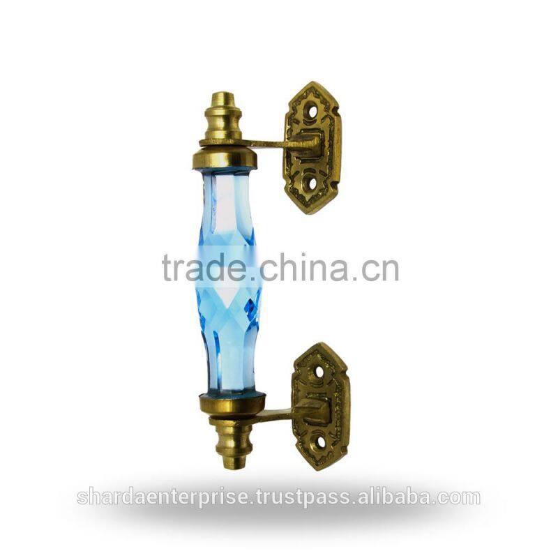 Cut Glass Purple Color Knob