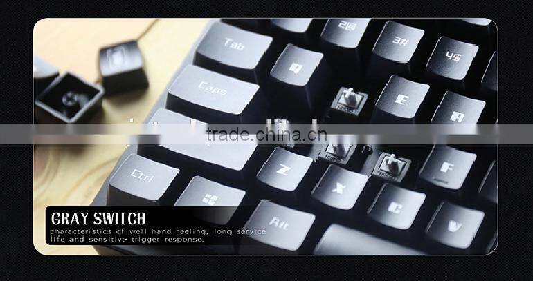 87 keys led backlight metal mechanical keyboard