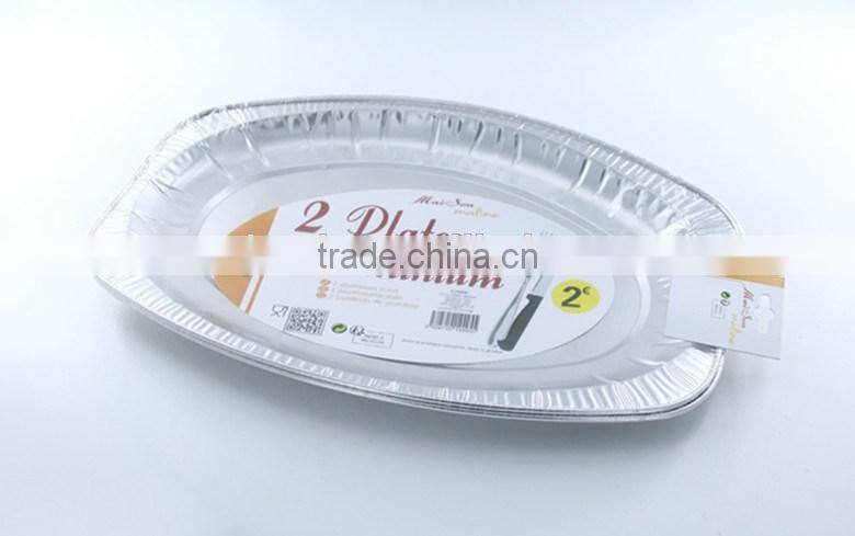 2016 New Style Aluminium Foil 13.8'' Oval Barbecue Pans