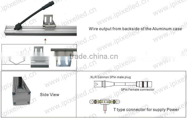 black pcb DMX digital addressable rgb led light rigid bar