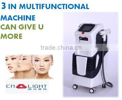 2016 newest laser hair removal multifunctional elight ipl rf nd yag 4in 1 beauty machine for salon application