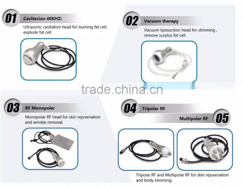 Promotion!!! CE Certification Portable ultrasonic cavitation machine/vacuum rf/ultrasonic cavitation machine