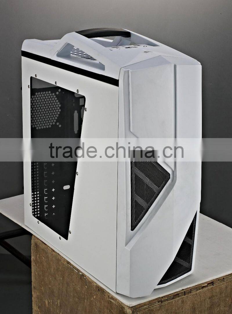 New Gaming Computer Case with Water Cooling system 0.55mm SPCC with 8cm Color Fan In the Front