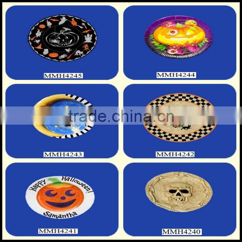 Distinctive witch ceramic halloween serving plate