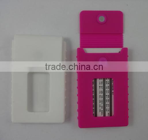 Hot sale pocket bulk business silicone card holder
