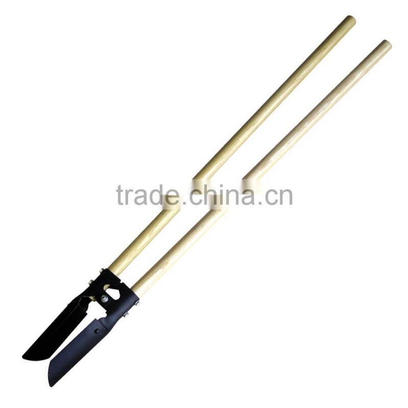 China factory of fibreglass handle post hole digger farm tools with Telescopic antislip handle
