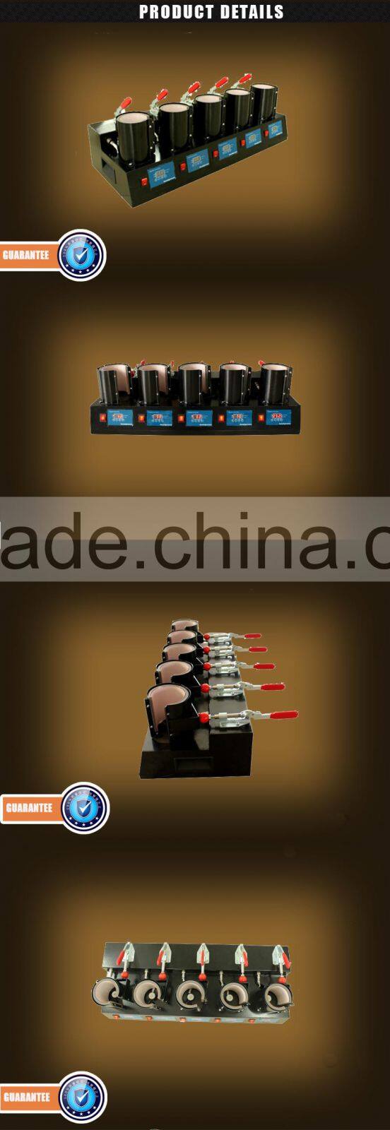 Time saving2014 new hot sell 5 mugs heat press sublimation press printing machine for 11oz round ceramic cups