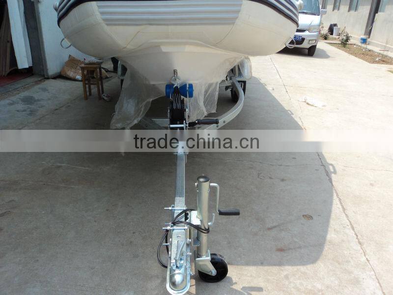 hot sale PVC or Hypalon luxury fibergrass RIB boat