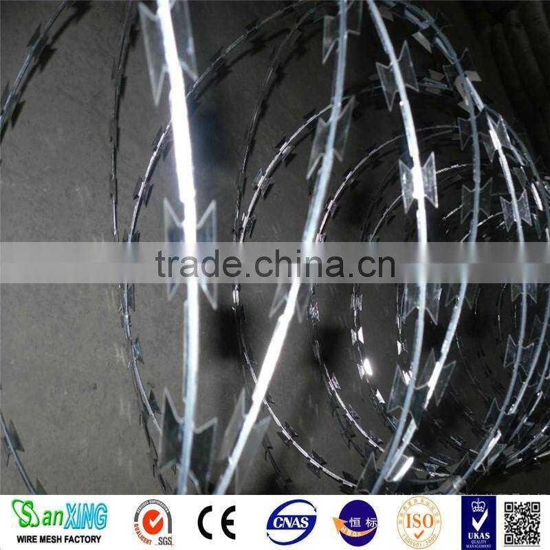 Galvanized Razor Barbed Wire/Safety razor blade fence