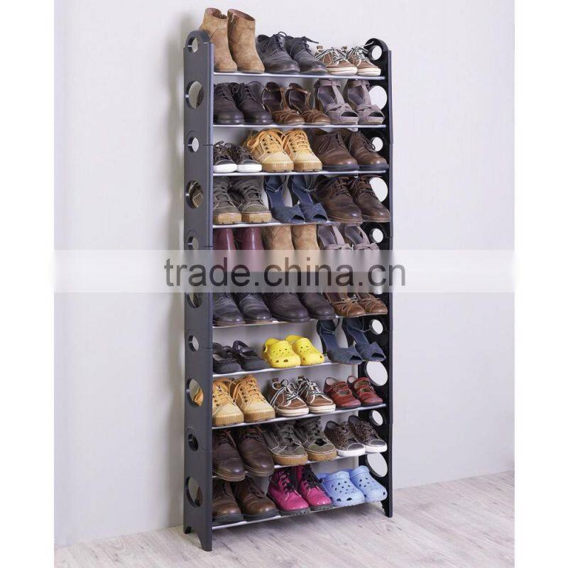 10 Layer Free Assembly Cheap Plastic Shoe Rack