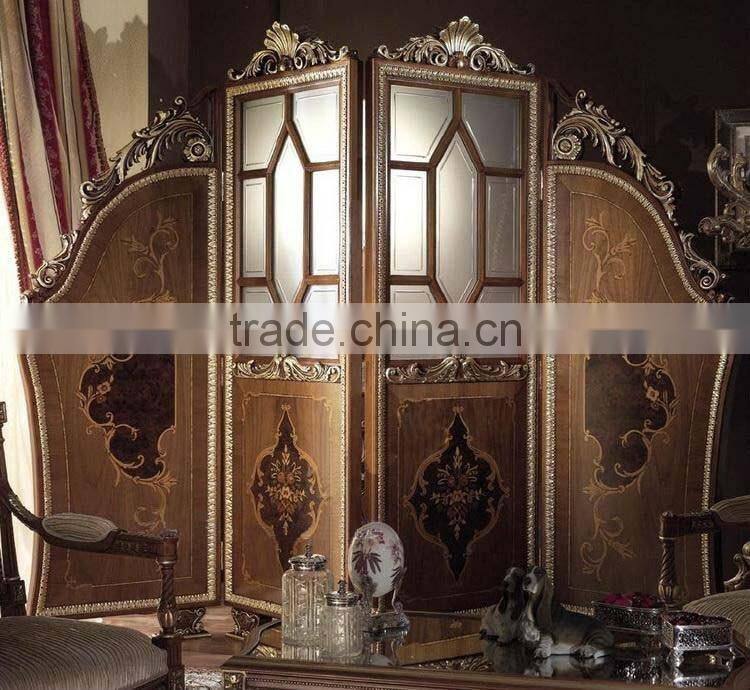 European style antique noble solid wood bedroom furniture luxury double bed