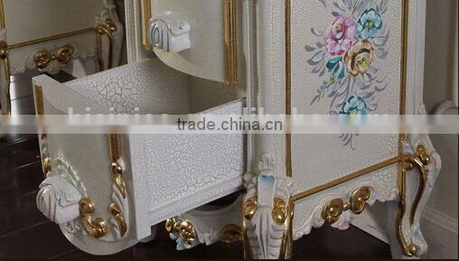 Bisini Wooden Dresser Furniture, European Dressing Table with Mirror