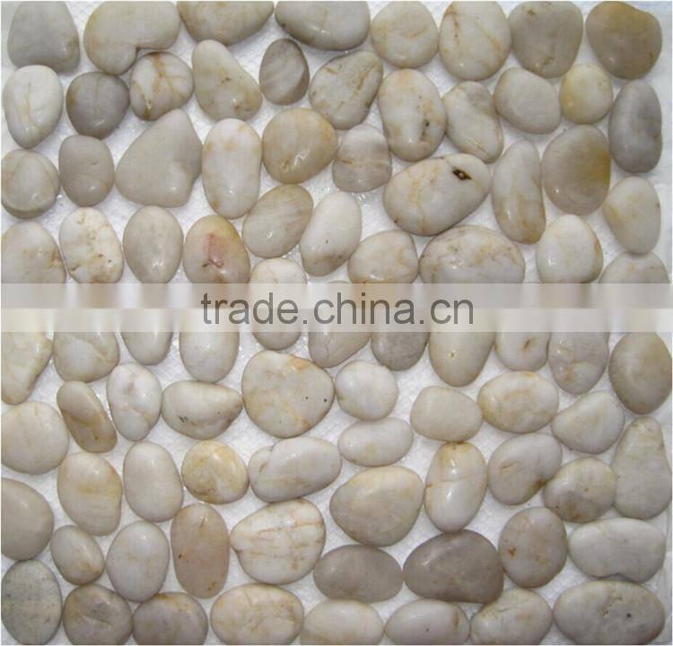 Natural Black River Pebbles Stone Mosaic Paver