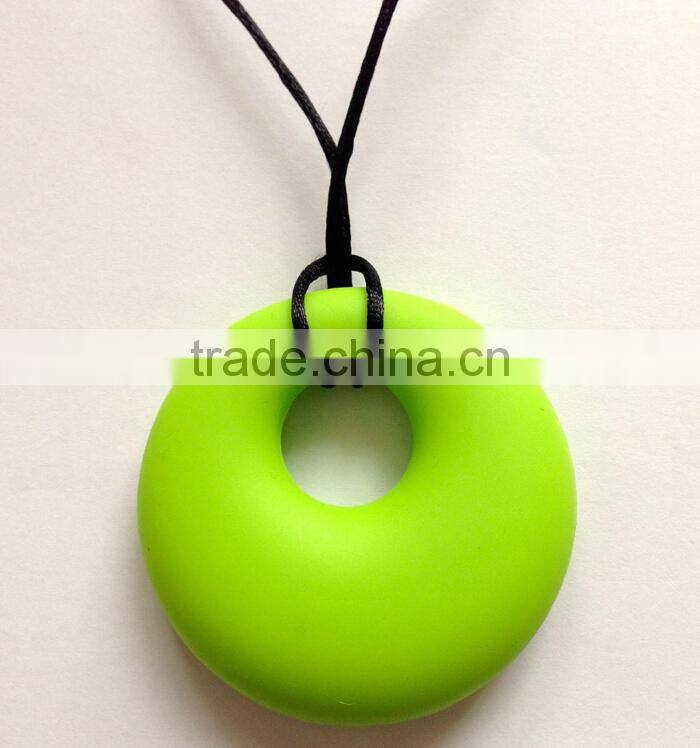 Silicone Baby Teething Necklace&Silicone Autism Chewing Sensory Pendant&Silicone Baby Chewing Necklaces