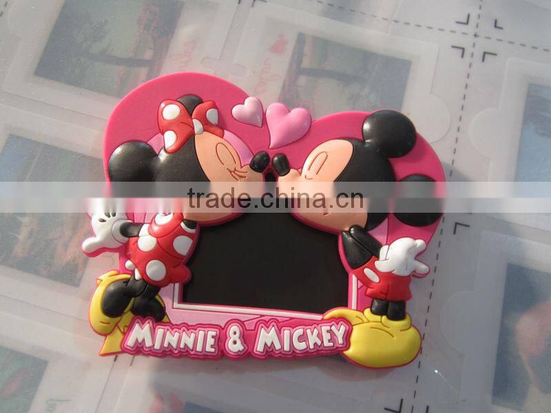 Eco friendly cartoon animal pvc fridge magnet