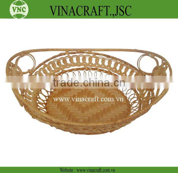 Decorative flower bamboo basket for home