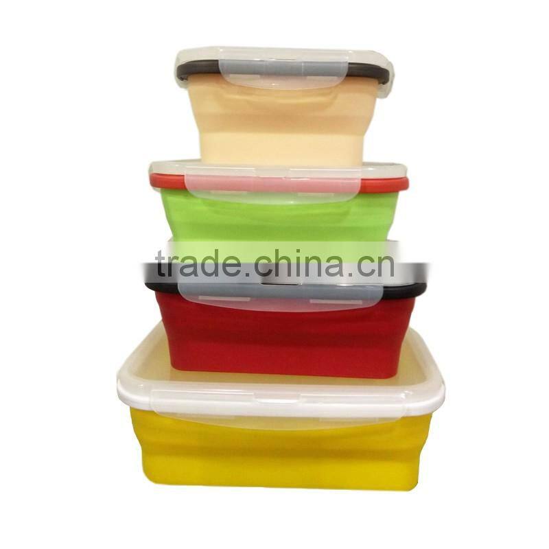 Square sealed silicone food box