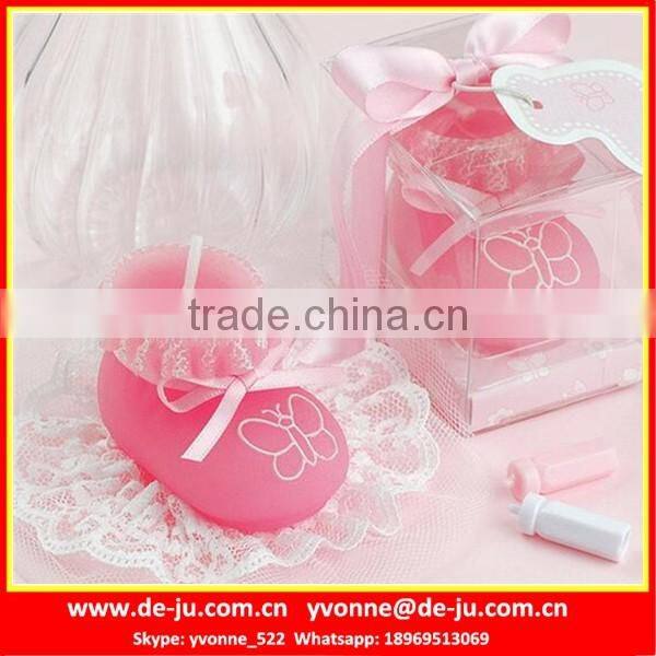 Blue Baby Sock Shaped Flameless Advent Candles For Sale