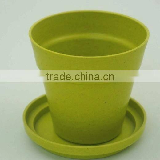 eco-friendly biodegradable bamboo fiber flower pot with high quality