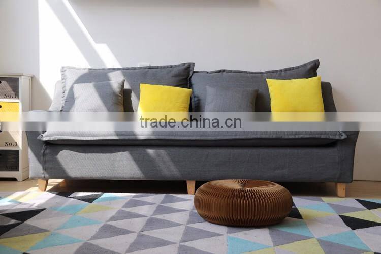 portable paper hassock recyclable paper futon ideal for living room Brown/White