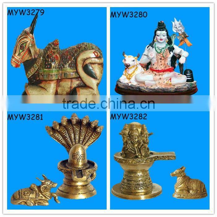 Slivery OX lord krishna statue Resin radha krishna bronze large animal statues