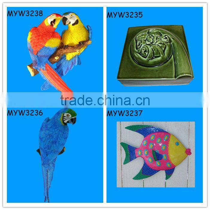 tropical Animal plaques Ceramic wall art