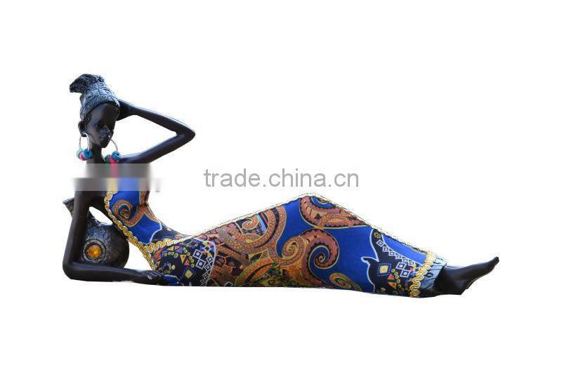 2014 new tourist souvenir resin fabric black lady