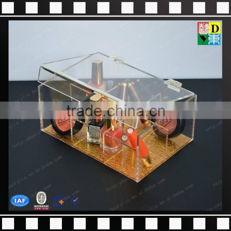 2016 Acrylic Clear Makeup Cosmetic Case Cube Box 4 Drawers,/plexiglass clear storage display box