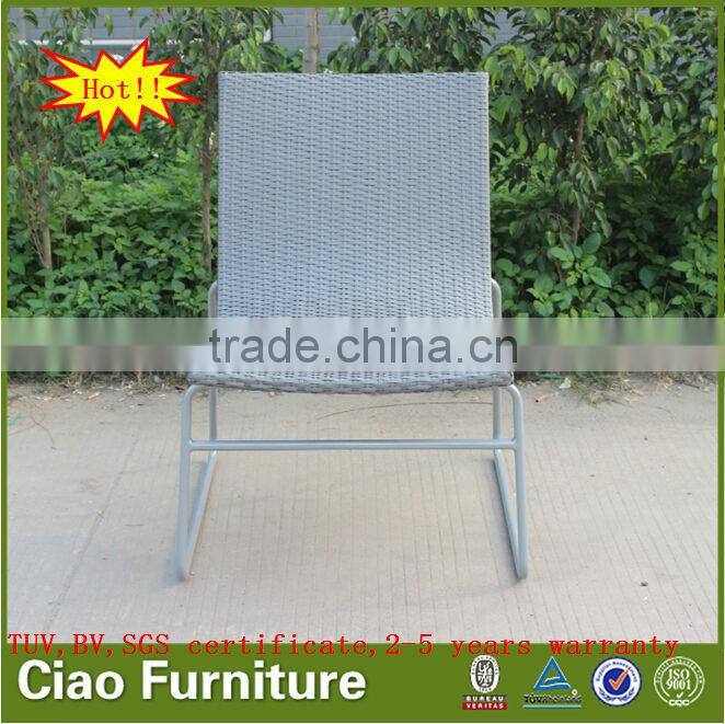 Outdoor pool side UV resistance rattan chaise lounge chair