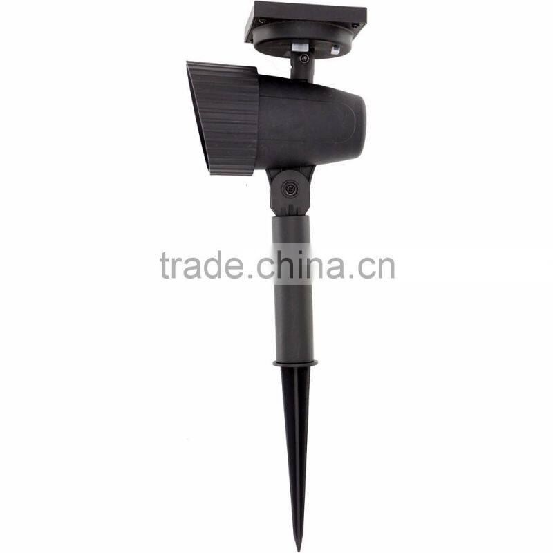 Color Changing LED Plastic Solar Spot Light in black finish