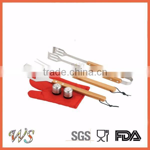 WSSKHL162 Stainless steel bbq tool set with plastic carrying case