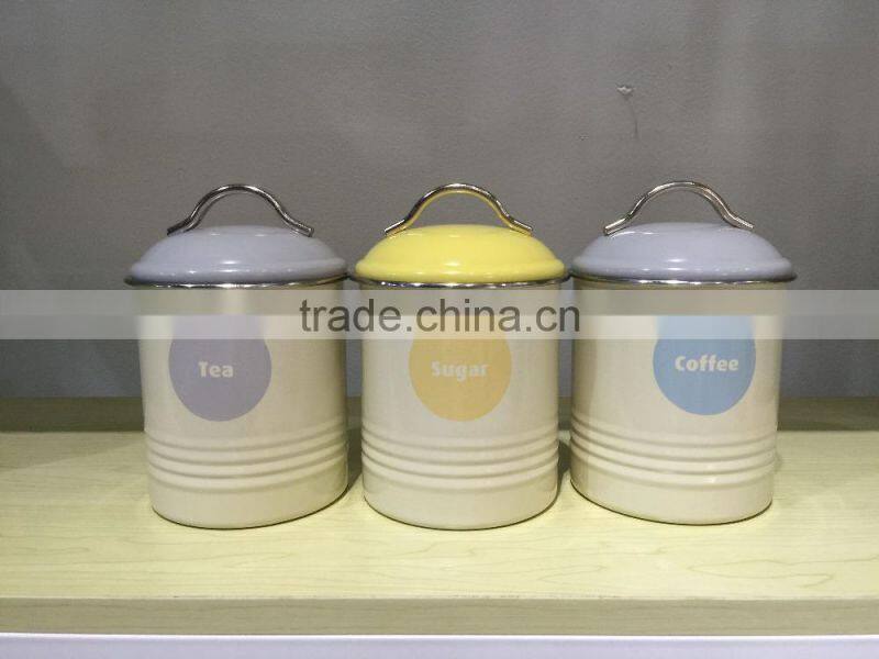 SET 0181 retro classic round sugar tea coffee canister