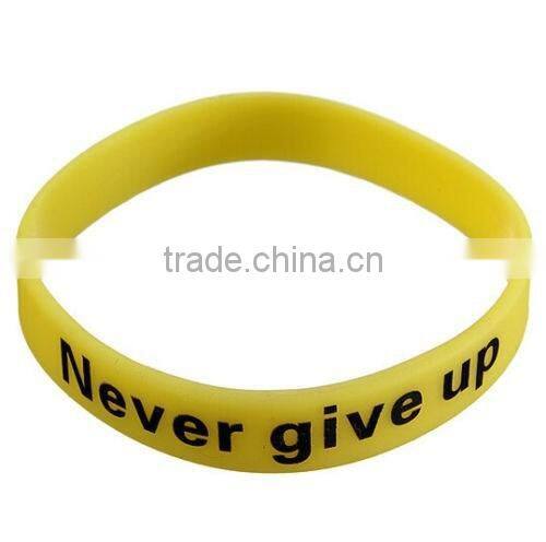 New Silicone Rubber Elastic Sport Wristband Cuff Bracelet Bangle Glow In Dark