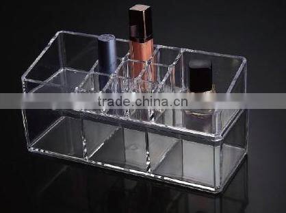 new design transparent three case cosmetic organiser box