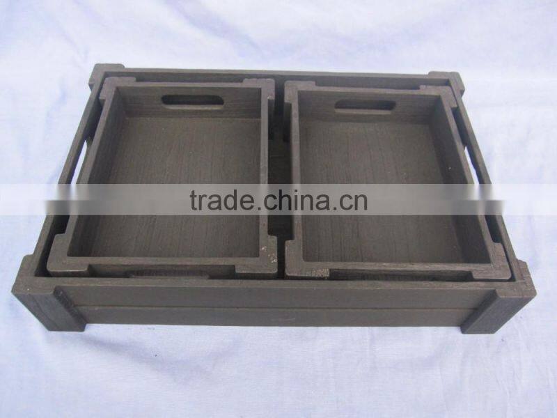 Top quality wooden storage basket for kitchen storaging