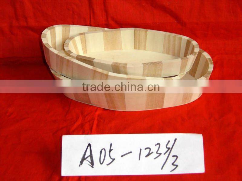 handmade small pretty poplar wooden food tray