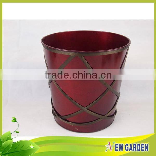 Home And Garden Red Large Outdoor Vases, Fashionable Metal Flower Planter