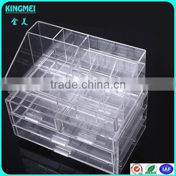 Acrylic Clear Makeup Organiser Cosmetic Storage 4 Drawers Jewellery Box