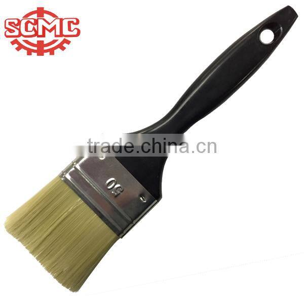 Plastic handle bristle and filament mixed tin plated paint brush