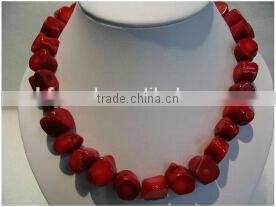 wholesale 18" 12-15mm red original coral beads necklace