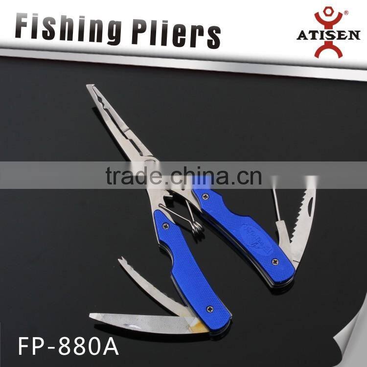 Hot sales,High quality Multi Function stainless fishing lure tackle pliers FP-880A