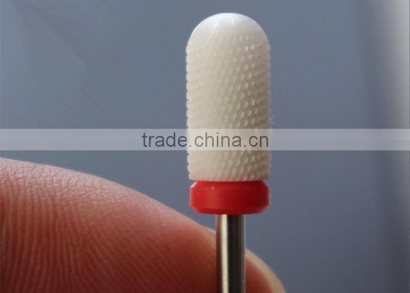 Nail Head Diameter 6.5MM Barrel Balll Total Length 40MM White Ceramic Burr White 1 Piece