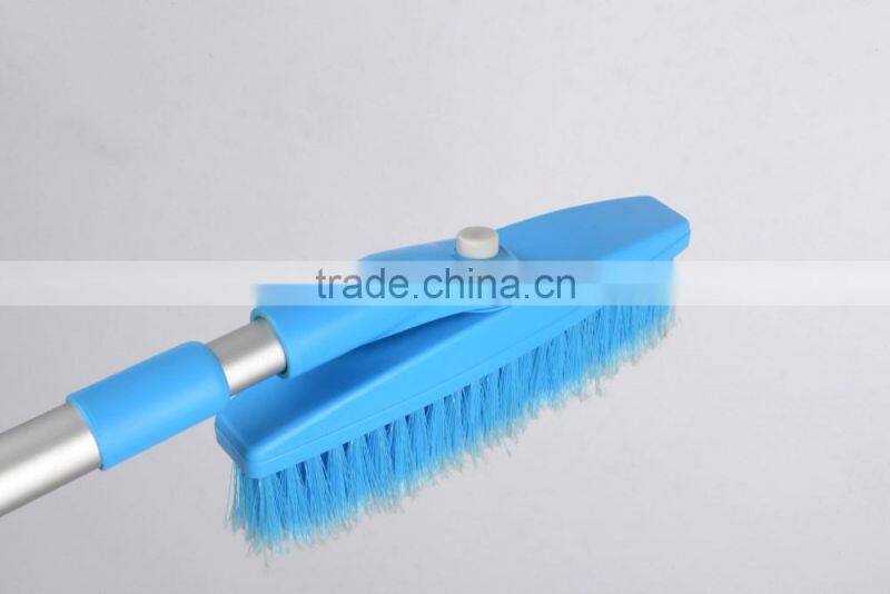 snow brush with ice scraper Two section telescopic aluminum handle