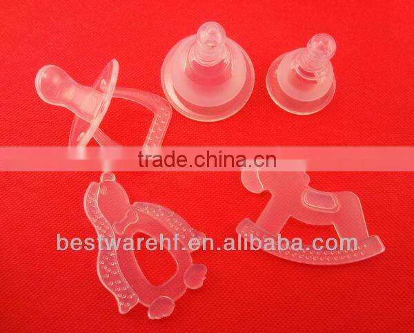 2013 Colorful Food Grade Soft Horse shape silicone baby teether/silicone baby products baby bottle and teether with handle