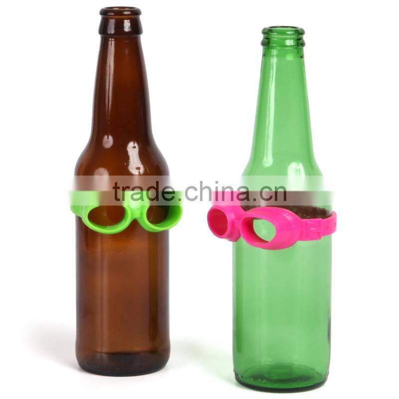 Set of 6 Beer Bottle Bands Drinks Markers