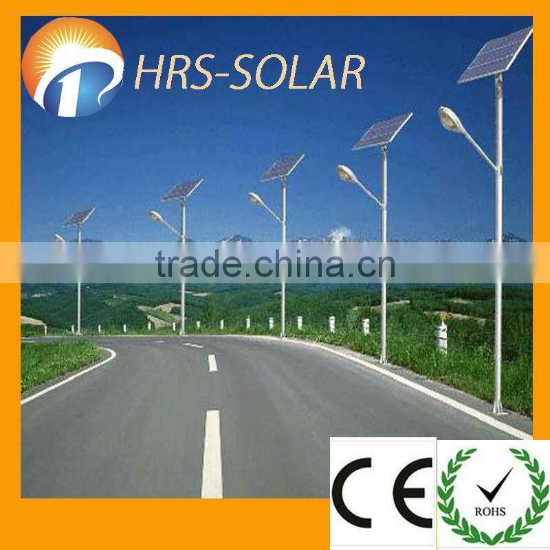 HRS-1010 CE RoHS Approval Solar Street Lamp Galvanized Steel Pole